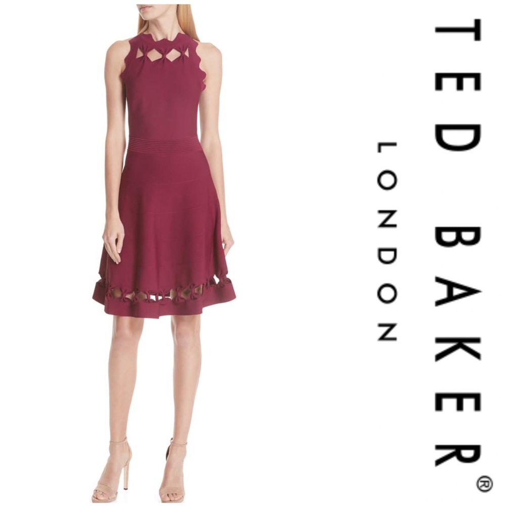 Ted Baker Cherina knit fit and flare dress